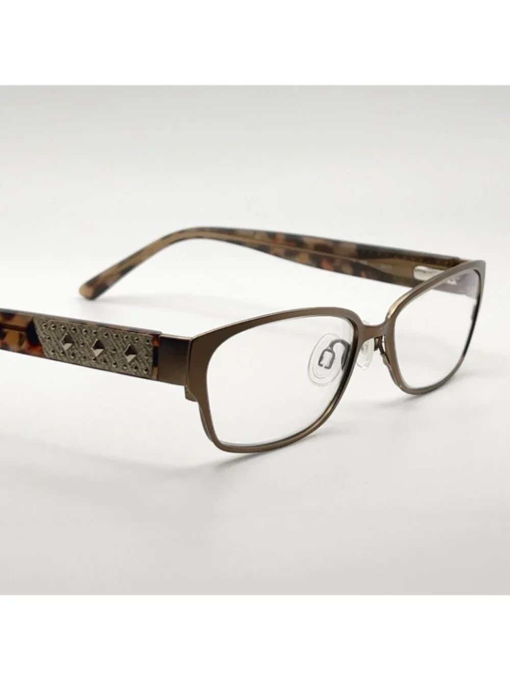 Bebe BB 5149 200 Topaz Eyeglass Frames Women Brown Tortoise Metal 54-16-135 Case